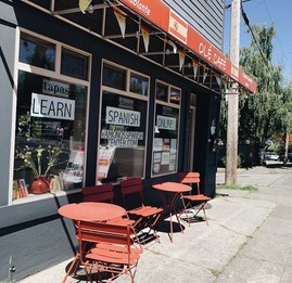 Outdoor seating cafe.
