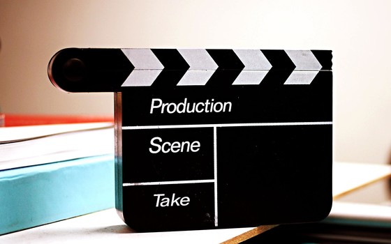 Clapperboard for film production