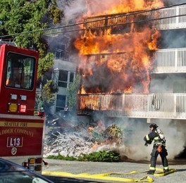 7-4 Fire in West Seattle Apartment Building