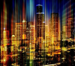 Seattle skyline photo illustration