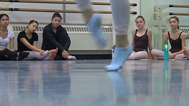 Dancers in the New Voices class at Pacific Northest Ballet