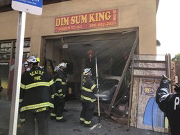 car into building