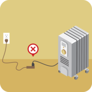 do not use extension cords with space heaters