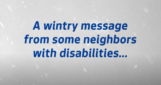 Click image for a video message about keeping sidewalks clear