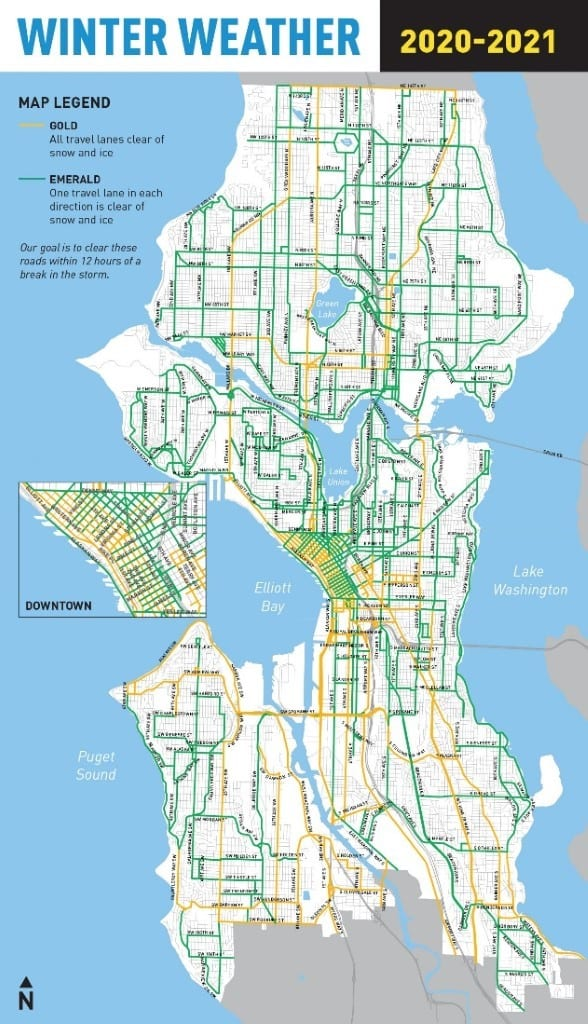 Map of planned snow routes