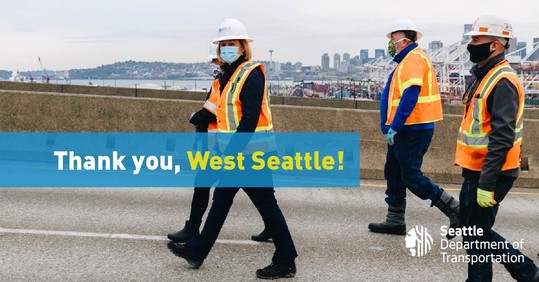 Graphic, thanking West Seattle