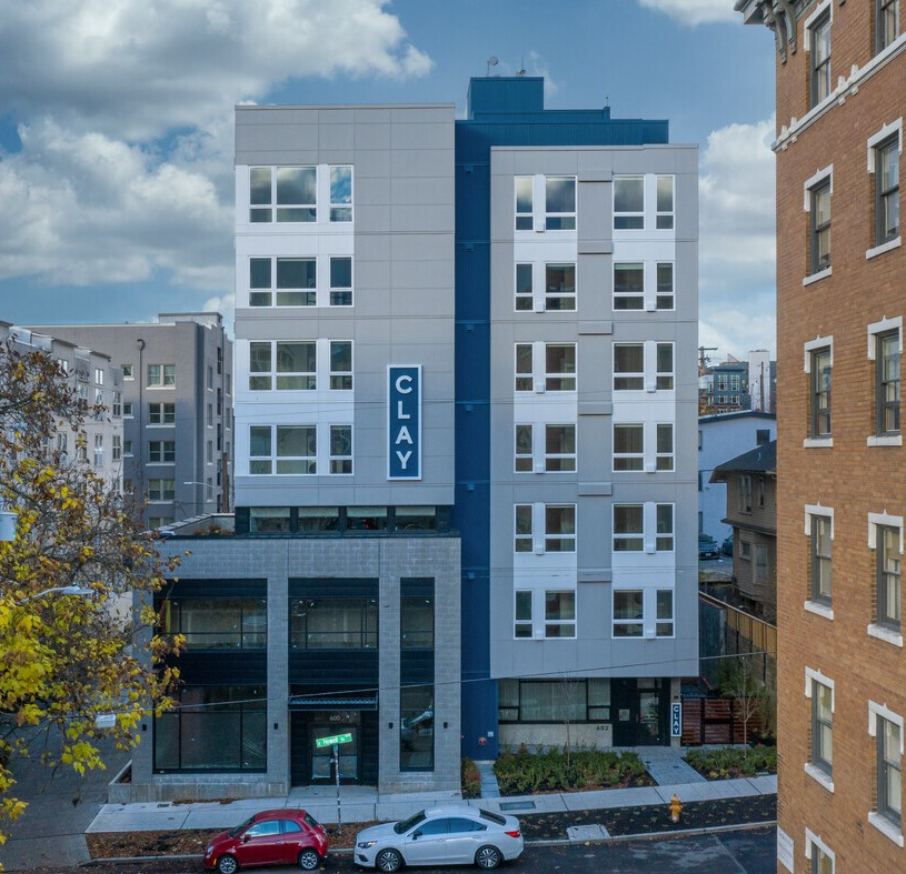 Photo of the Clay Apartments building