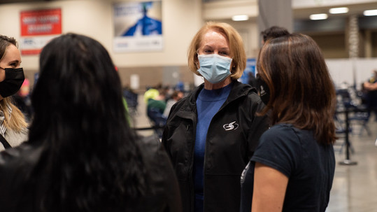 Mayor Durkan at Lumen Field and Event Center vaccination event