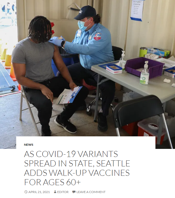 Resident receiving their COVID-19 vaccination