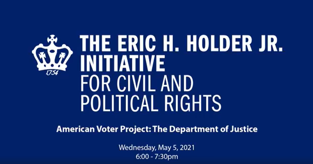 Graphic for Columbia University’s Eric H. Holder Jr. Initiative for Civil and Political Rights