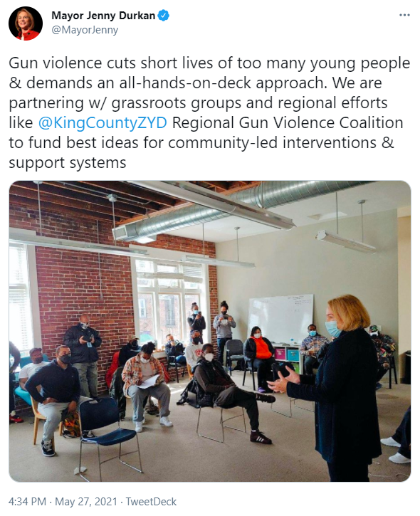 Tweet from Mayor Durkan