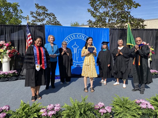 Mayor Durkan at a Seattle Colleges graduation ceremony