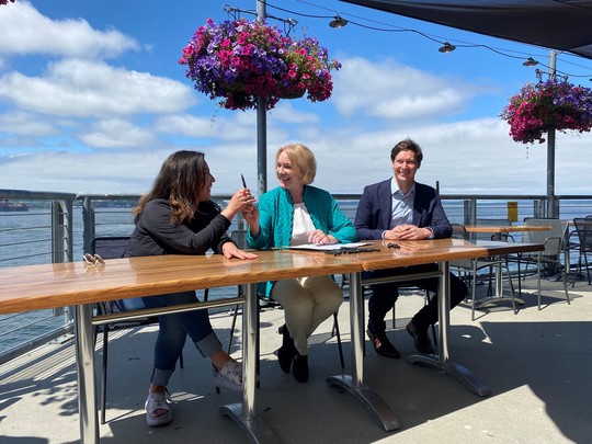 Mayor Durkan signing the Waterfront LID