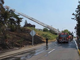 Encampment fire near the 8100 block of Latona Ave NE