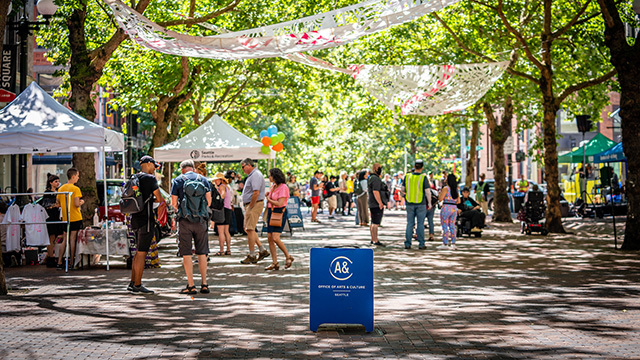 Welcome Back event in Pioneer Square