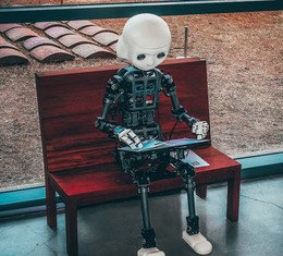 robot child reading