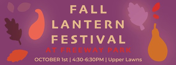 Graphic that says "Fall Programs" with images of fall leaves and activities