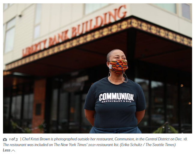 Chef Kristi Brown, photographed outside her restaurant, Communion