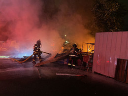 RV fire at 100 block of S Kenyon St