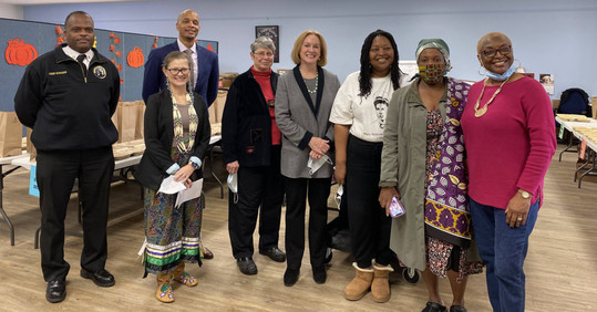 Mayor Durkan and speakers at the Southeast Senior Center