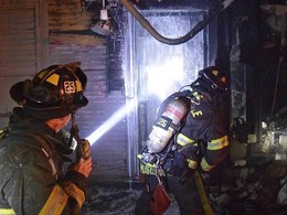 Commercial building fire