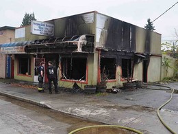 Commercial building fire