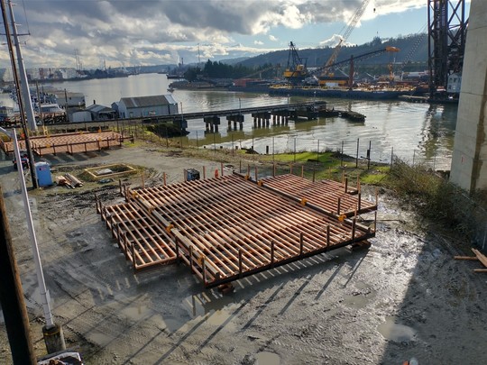 East side platforms under construction. Photo taken Jan. 13, 2022