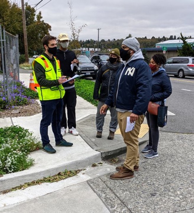 Home Zone team members completing a site walk