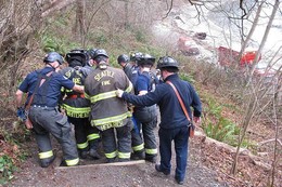 Rope rescue at the 8000 block of Fauntleroy Way SW