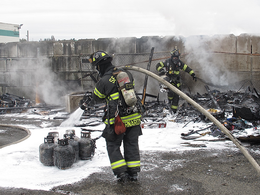 RV and encampment fire