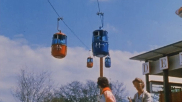 Vintage image of the Skyride at Seattle World's Fair