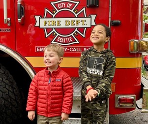 Engine 34 visit at Meredith Madison YMCA