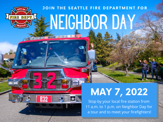 Seattle Fire Department opens its doors on May 7 for Neighbor Day