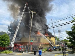 2-alarm fire at the old Borracchini's Bakery near the 2300 block of Rainier Ave S