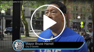 Screen Capture of Video of One Seattle Day of Service with Play Button