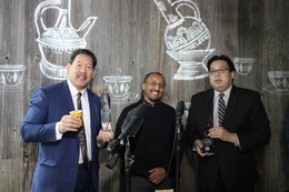 Mayor Harrell with Efrem Fesaha and SBA PNW Administrator Mike Fong