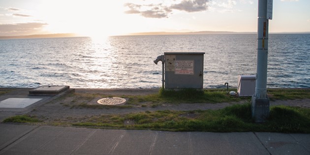 Pump Station 38 is in West Seattle’s Alki Beach Park, along the Alki Trail.
