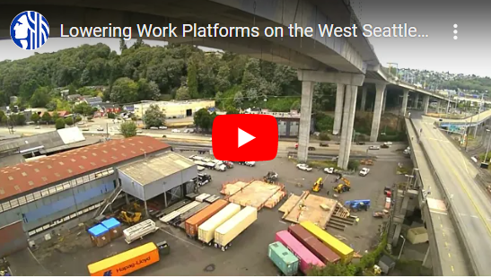 Time-lapse video of the work platforms being lowered on August 20. Video credit: SDOT.