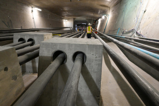 Post-tensioning cables running through the West Seattle Bridge. Photo credit: Tim Durkan.