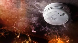 Image of a smoke alarm activating