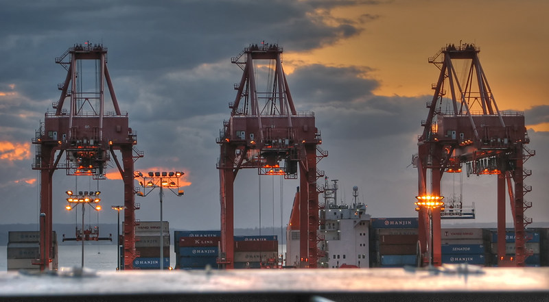 Freight at terminal.