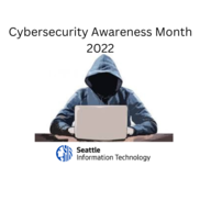 cyber criminal pictured with Seattle Information Technology logo 