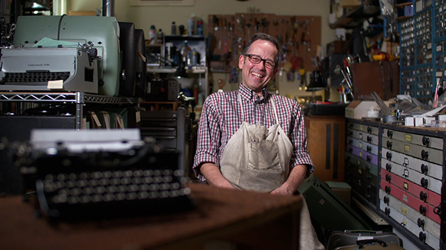 Paul Lundy, typewriter repairman