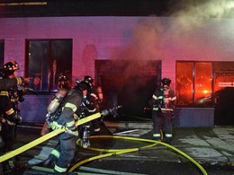 Fire in a commercial building at the 1100 block of Harrison Street.