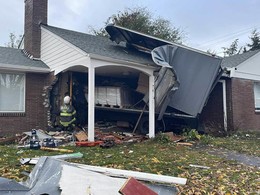 Box truck collision into a home at the 8200 block of Wallingford Avenue North.