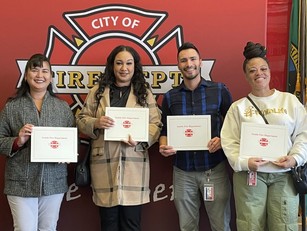 Four professional staff received promotions