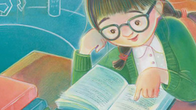 An illustration from the book "Library Girl"
