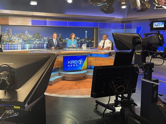 Fire Chief interviews with KIRO 7 for live safety segment