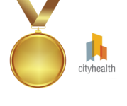 Gold Medal image with CityHealth logo