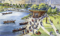 A rendering of a design of the future Canoe Carving House that is set to be built in 2023